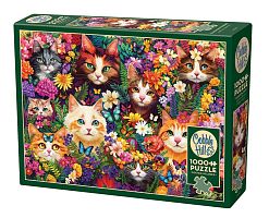 Cobble Hill 1000 Pieces Puzzle: Curious Cats in Colors