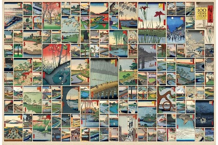 Puzzle Cobble Hill 2000 details: Hiroshige. 100 famous views of EDO 89017