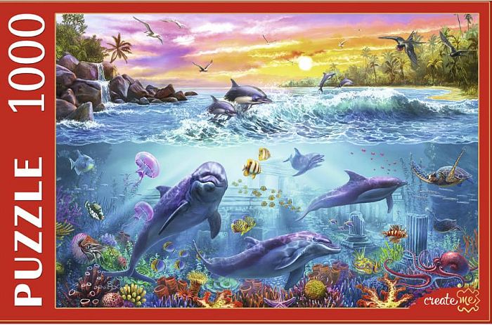 Puzzle Red Cat 1000 parts: A magical underwater world Х1000-3727