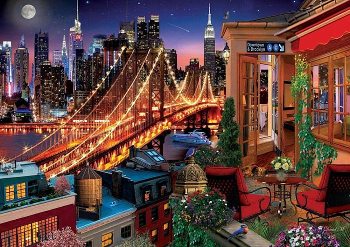 Puzzle Art Puzzle 1500 pieces: Terrace in Brooklyn 5376