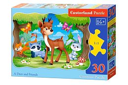 Jigsaw puzzle Castorland 30 pieces: Fawn with friends