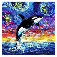 Pintoo 1600 puzzle pieces: Trier. Killer whale at night