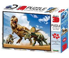 Puzzle Prime 3D 500 pieces: Tyrannosaurus vs Triceratops