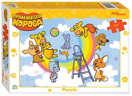 Step puzzle 35 pieces: Orange Cow (new 1)