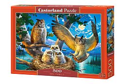 Puzzle Castorland 500 items: Owl family