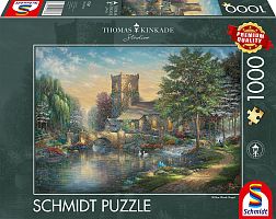 Schmidt 1000 Piece Puzzle: Kincaid. Willow Tree Chapel