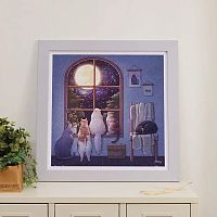 Pintoo 900-piece puzzle: Limdway. Watching the moon from the window