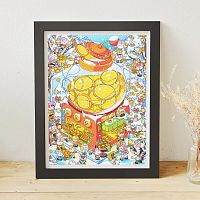 Pintoo Puzzle 1200 pieces: Memeko. Orange tea in winter