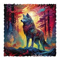 Wooden UNIDRAGON Puzzle 100 pieces: Wolf (DIY)