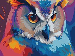 Painting by Numbers Jazzle: The Wise Owl