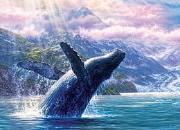 Cobble Hill 1000 Pieces Puzzle: Whale in Glacier Bay