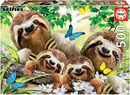 Puzzle Educa 500 items: Family selfie sloths