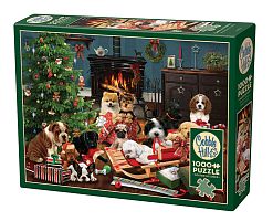 Cobble Hill 1000 Pieces Puzzle: Christmas Puppies