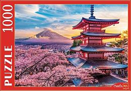 Puzzle Red Cat 1000 pieces: Japan. Sunset over Mount Fuji