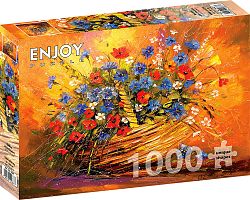 Enjoy 1000 pieces puzzle: Basket with flowers