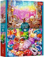 Trefl 2x500 Puzzle pieces: Space and Crystals