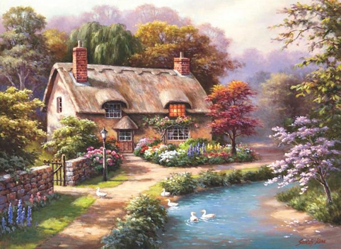 Anatolian jigsaw puzzle 1000 pieces: the Duck trail at the cottage ANA.1047