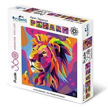 Puzzle Origami 360 details: Pop art. lion