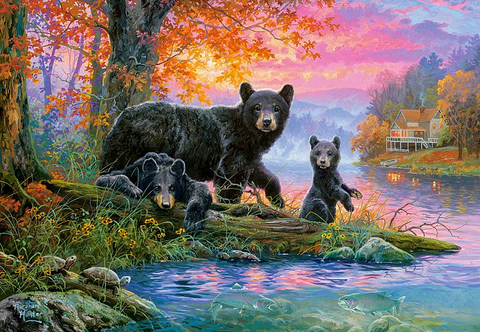 Castorland 1000 pieces puzzle: Bears on a fishing trip C-104727