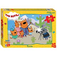 Step puzzle 160 pieces: Three Cats
