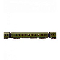 A sleeping car. Epoch IV. Prefabricated model made of cardboard. Scale 1/87-Smart Paper (295-2)