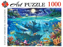 Artpuzzle 1000 Pieces Puzzle: Night in the Ocean