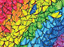 Eurographics 1000 pieces puzzle: Rainbow of butterflies (metal box)