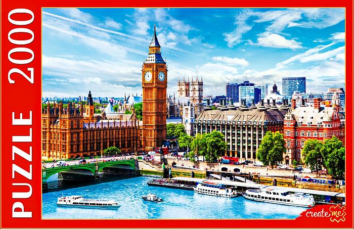 Puzzle Red Cat 2000 details: Morning Big Ben in London ПИ2000-3695