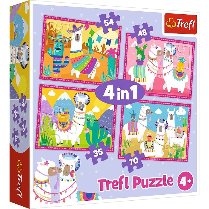 Puzzle Trefl 35#48#54#70 details: Llamas on vacation TR34322