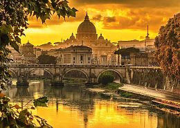 Schmidt puzzle 1000 pieces: the Golden light above Rome