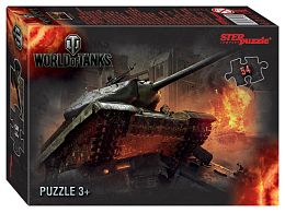 Set of 4 puzzles with 54 parts Step: World of Tanks