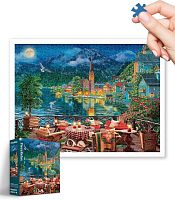 Pintoo 1200-piece puzzle: An evening by the lake in Hallstatt