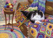 Cobble Hill puzzle 1000 pieces: Comfy Cat