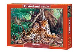 Puzzle 3000 Castorland details: Jaguars in the jungle