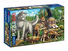 Hatber puzzle 1000 pieces: Family of wolves
