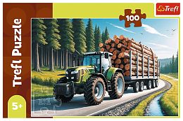 Trefl 100-piece Puzzle: Logging Tractor