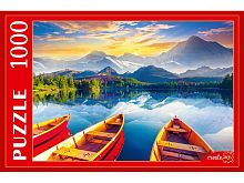 Puzzle Red Cat 1000 parts: Boats on the morning lake