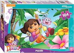 Puzzle Step 104 details: Dora the Explorer (Nickelodeon)