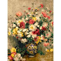 Painting by numbers Snow White: Renoir. Vase with chrysanthemums