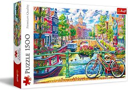 Trefl puzzle 1500 pieces: Amsterdam canal