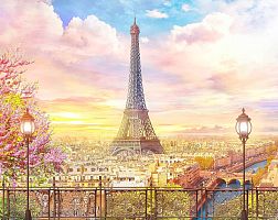 Pintoo puzzle 500 pieces: Romance in Paris