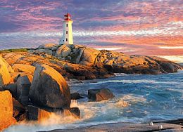 Puzzle Eurographics 1000 pieces: lighthouse Peggys point, New Hollandia