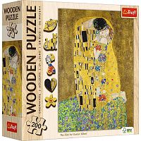 Wooden Trefl puzzle 200 pieces: Klimt. A kiss