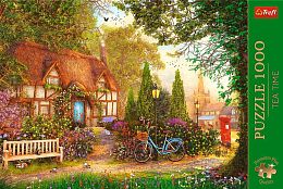 Trefl 1000 Pieces Puzzle: Tea Time. Cottage with a thatched roof