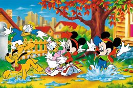 Trefl Puzzle 160 pieces: 40 years of Trefl - Fun in puddles, Mickey Mouse