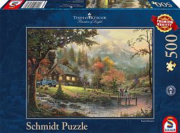 Schmidt puzzle 500 pieces: Idyll on the river. Thomas Kinkade