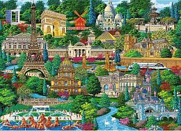 Wooden Trefl puzzle 1000 details: Famous places of France