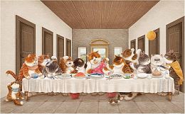 Pintoo 1000-piece puzzle: Nyansongi. The Last Supper of Cats