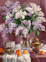 Painting by numbers Snow White: Still Life with lilac