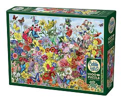 Cobble Hill Puzzle 1000 pieces: Butterflies in Flowers